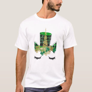 St Patrick's Day Vintage Lucky Funny Irish Unicorn T-Shirt