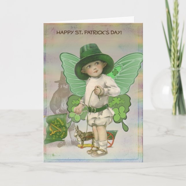 St. Patrick's Day Wee Little Fairy Card (Front)