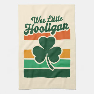 St Patricks Day Wee Little Hooligan Funny Kitchen Towel