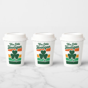 St Patricks Day Wee Little Hooligan Funny Paper Cups