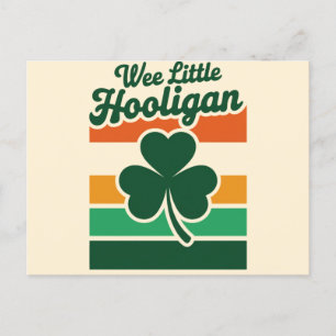 St Patricks Day Wee Little Hooligan Funny  Postcard