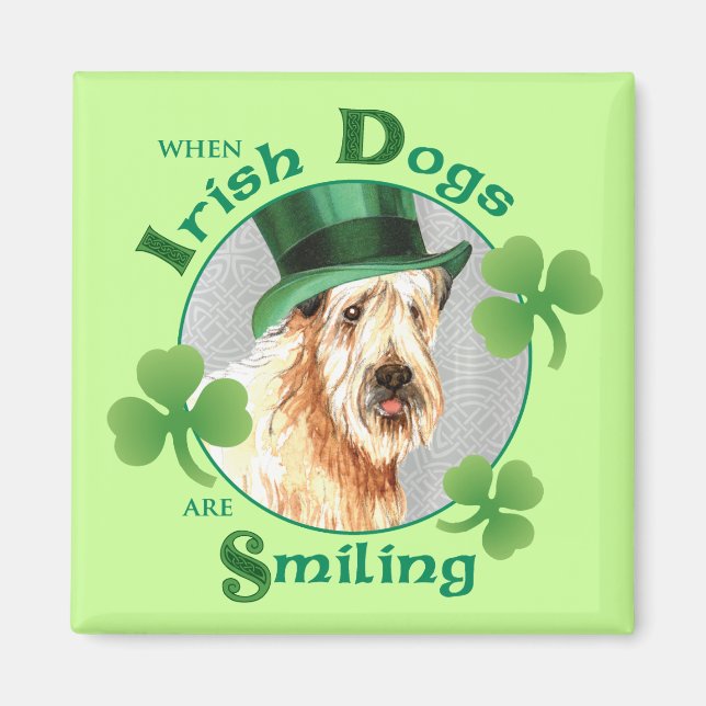 St. Patrick's Day Wheaten Terrier Magnet (Front)