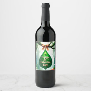St. Patrick's Day Wine Label