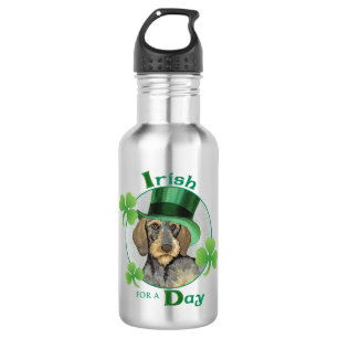 St. Patrick's Day Wirehaired Dachshund 532 Ml Water Bottle