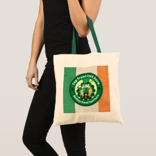 St. Patrick's Day with a Lucky One-Eyed Cat Tote Bag