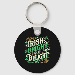St Patricks Day Women Shamrock Saint Patricks Day Keychain