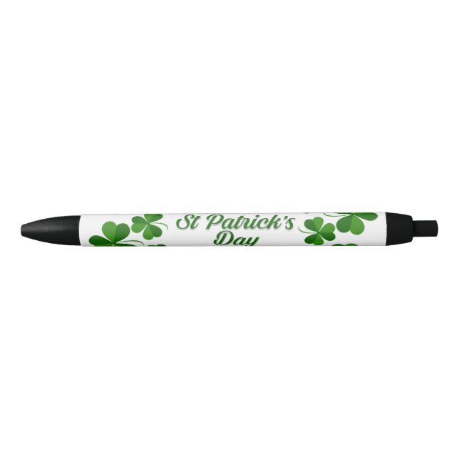 St Patrick's Day Wreath Thunder_Cove  Black Ink Pen (Front)