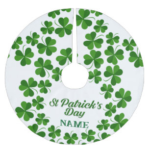 St Patrick's Day Wreath Thunder_Cove Brushed Polyester Tree Skirt