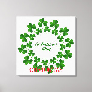 St Patrick's Day Wreath Thunder_Cove Canvas Print