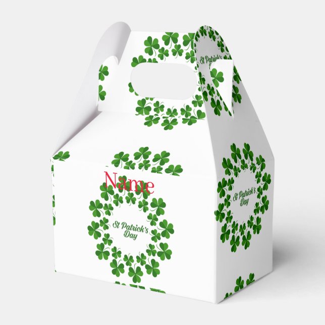 St Patrick's Day Wreath Thunder_Cove Favor Box (Front Side)