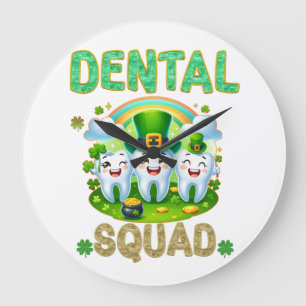 St Patricks Dental Squad Dentist Assistant Tech  Large Clock