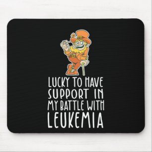 St Patricks Four Leaf Clover Leprechaun Leukemia A Mouse Pad