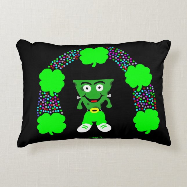 St.  Patrick's FrankenCheese Accent Pillow (Front)
