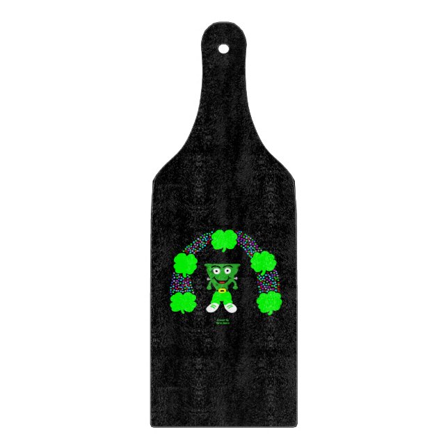 St.  Patrick's FrankenCheese Cutting Board Paddle (Front)