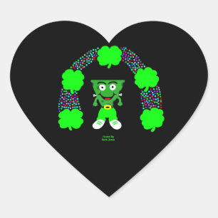 St.  Patrick's FrankenCheese Heart Sticker