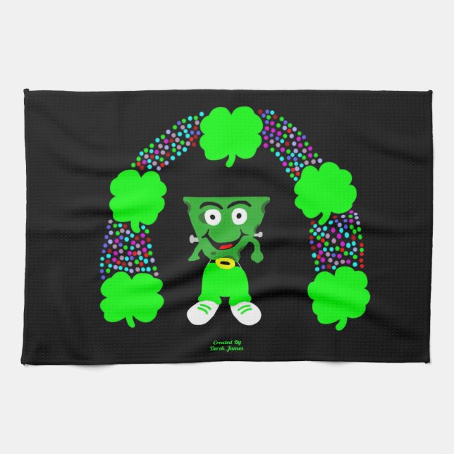 St.  Patrick's FrankenCheese Kitchen Towel (Horizontal)