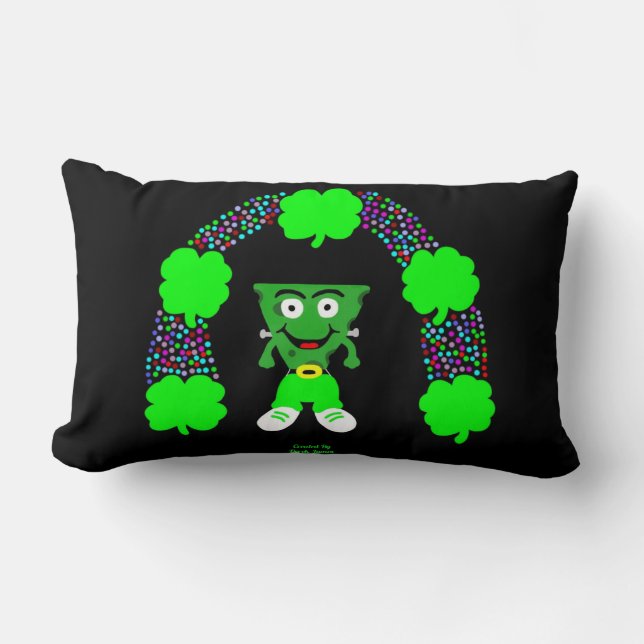 St.  Patrick's FrankenCheese Lumbar Pillow (Front)