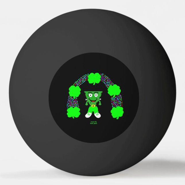 St.  Patrick's FrankenCheese Ping Pong Ball (Front)