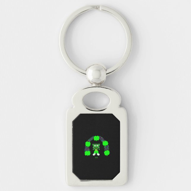 St.  Patrick's FrankenCheese Rectangle Keychain (Front)