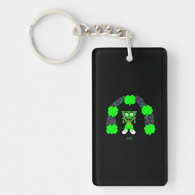 St.  Patrick's FrankenCheese Rectangle Keychain (Front)