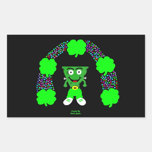 St.  Patrick's FrankenCheese Rectangle Sticker (Front)