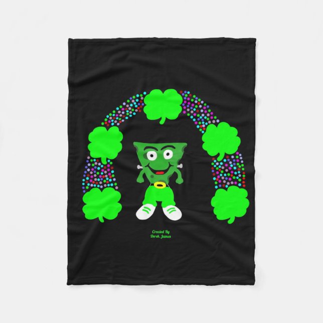 St.  Patrick's FrankenCheese Small Fleece Blanket (Front)