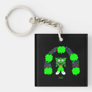 St.  Patrick's FrankenCheese Square Keychain