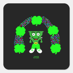 St.  Patrick's FrankenCheese Square Sticker