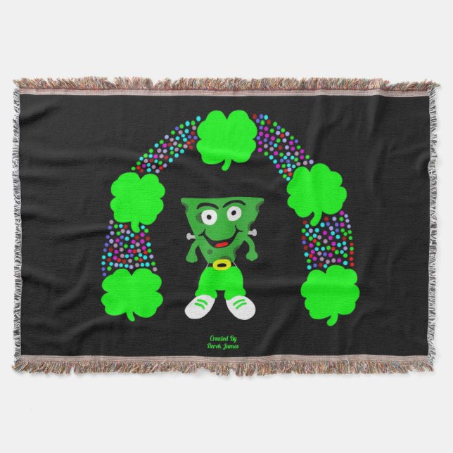 St.  Patrick's FrankenCheese Throw Blanket (Front)