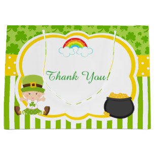 St Patricks Girl Baby Shower Large Gift Bag