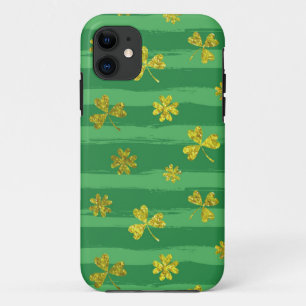 st patricks golden shamrocks iPhone 11 case