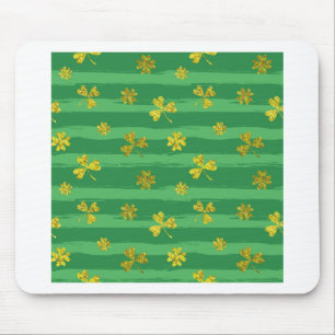 st patricks golden shamrocks mouse pad