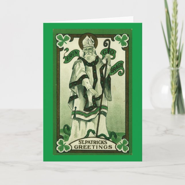 St. Patrick's Greetings (Erin Go Braugh) Card (Front)