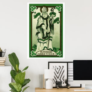 St. Patrick's Greetings (Erin Go Braugh) Poster