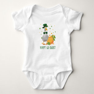 St. Patricks Happy Go Ducky Baby Bodysuit