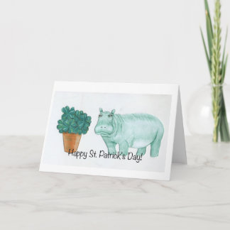 St. Patrick's Hippo Card