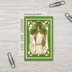 St. Patrick's  Holy Card with Beautiful Prayer
