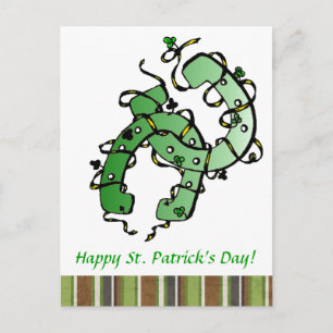 St. Patrick's Horseshoes Carte postale Shamrock