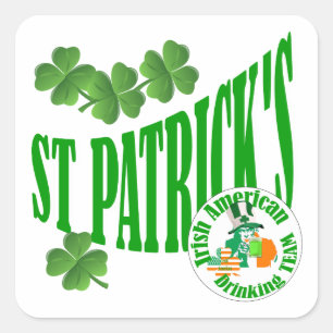 St patrick's Irish American Square Sticker