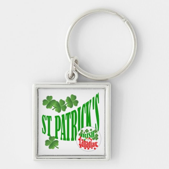 St Patrick's Irish Canadian Keychain (Front)