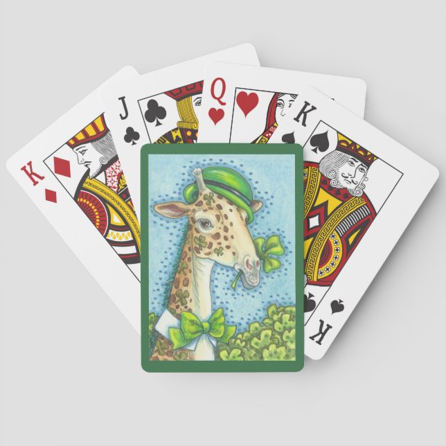 St. Patrick's IRISH GIRAFFE BICYCLE PLAYING CARDS (Back)