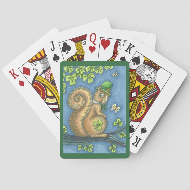 St. Patrick's IRISH SQUIRREL BICYCLE PLAYING CARDS (Back)