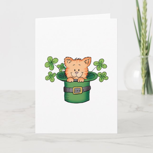 St. Patricks Kitty Card (Front)
