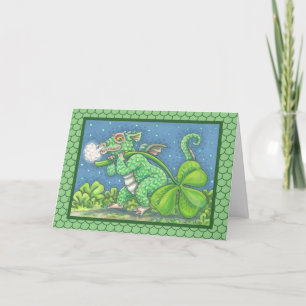 ST. PATRICK'S LITTLE IRISH DRAGON GREETING CARD