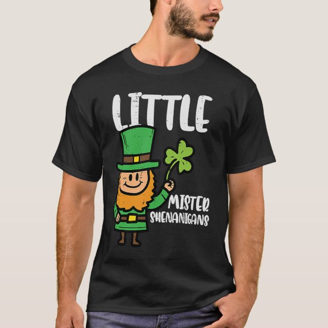 St Patricks Little Mister Shenanigans Leprechaun T T-Shirt (Front)