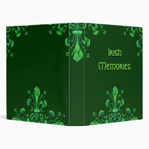 St. Patrick's Lucky Fleur de lis Binder