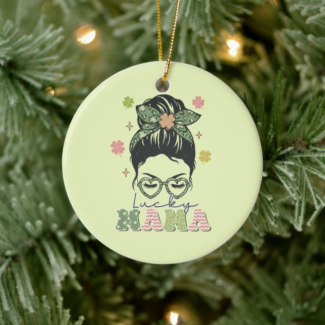 St. Patrick's Lucky Mama Ceramic Ornament (Tree)