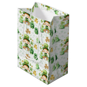 St Patricks Lucky One First Birthday  Medium Gift Bag