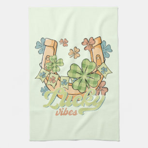St. Patrick's Lucky Vibes Kitchen Towel