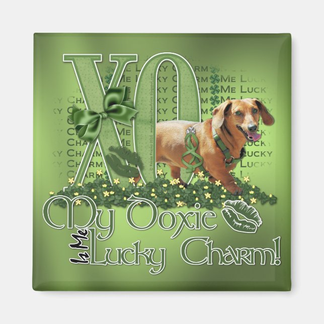St Patricks - Me Lucky Charm - Dachshund - Abby Magnet (Front)